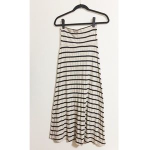 New Striped Stretchy Maxi Skirt